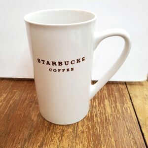 Starbucks Coffee Tall Ceramic Mug White 2003 Gift Pack Edition Vintage Tea